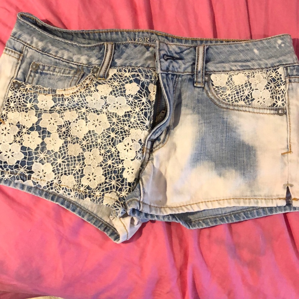 American eagle crochet festival shorts